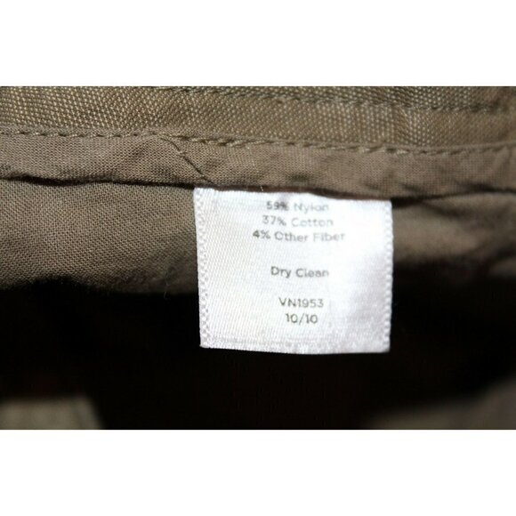 TALBOTS Women Cotton Olive Cuffed Cargo Pleated Utility Short 4 - Picture 5 of 5